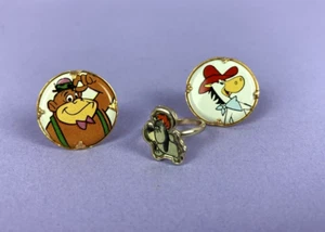 Magilla Gorilla Quick Draw McGraw Droopy Dog Hanna -Barbera 1970s Toy Rings - Picture 1 of 5