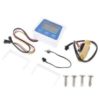 G1/2" Flow Water Sensor Meter+Digital LCD Display Quantitative Control 1-30L/min