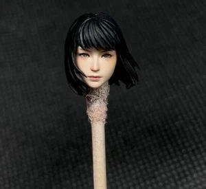 Painted 1/18 Asia Girl Custom Head Carving Model Fit 3.75'' Action Figure - Picture 1 of 9
