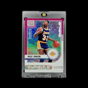 Magic Johnson 💦- 2019-20 NBA Panini Status Red Symbols Holo Parallel Lakers #14 - Picture 1 of 2