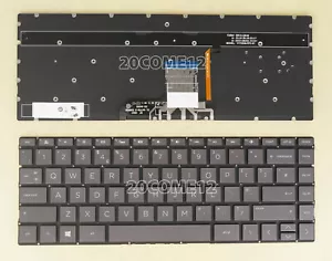 New for HP ENVY X360 13-ar 13-ar0000 Series Keyboard UK Backlit gray black - Picture 1 of 2