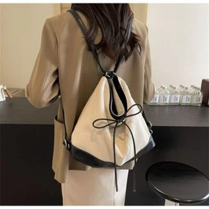 Multifunctional Cloth Backpack Versatile Crossbody Bag for College Students - Picture 1 of 14