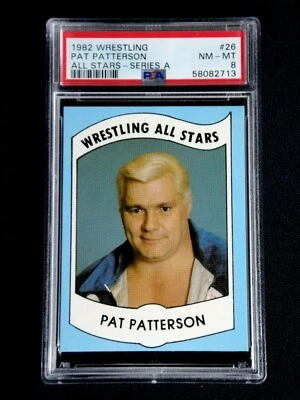 PAT PATTERSON 1982 WRESTLING ALL STARS SERIES A CARD #26 PSA 8 NM-MT ALL-STARS  - Image 1 of 2