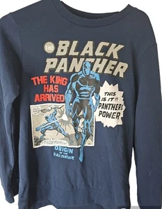 Black Panther Youth Light Sweatshirt Large Blue Boys Girls Graphic L - Picture 1 of 8