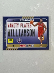2020-21 Panini NBA Hoops Zion Williamson Vanity Plates #1 New Orleans Pelicans - Picture 1 of 2