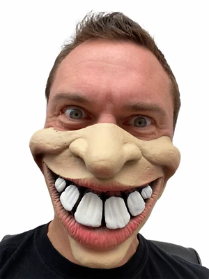 Big Teeth Mask Funny Half Face Buck Teeth Clown Halloween Accessory Mouth Cover - Image 1 of 4