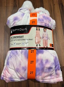Spyder Toddler Baby Girl Snowsuit 2 Piece Jacket With Matching Snow Bib Pants 2T - Picture 1 of 4