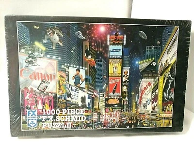 NYC Iconic Billboards TIMES SQUARE PARADE Puzzle Alexander Chen SEALED 1000 Pc - Image 1 of 4