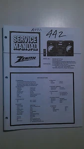 Zenith za20m service manual original repair book tape cd player stereo radio - Picture 1 of 1