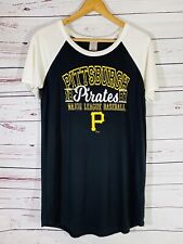 MLB Pittsburgh Pirates Womens Sleep Shirt Sz Medium Top Baseball Style Black