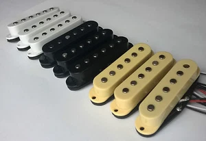 Strat Pickup Set: Flach AlNiCo 5 Magnete, Kunststoffspule, 50/50/52mm Stratocaster - Bild 1 von 9