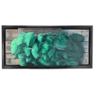 Donald Gotz "Shade Lover" Ivy on Tree Acrylic Multimedia 12x26 Signed 2012 - Picture 1 of 10