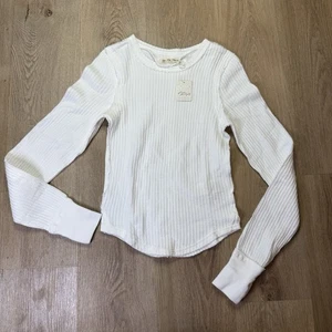 Free People We The Free Roll With IT Thermo Shirt Damen XS weiß Waffelstrick - Bild 1 von 3