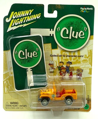 Johnny Lightning "CLUE" COLONAL MUSTARD #1 - JEEP CJ5 - ORANGE/YELLOW - Image 1 of 4