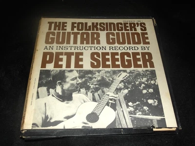 Folkways Boxed LP FOLKSINGERS GUITAR GUIDE Instruction PETE SEEGER 2 Copies w Bk - Image 1 of 2