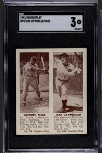 1941 DoublePlay Set-Break # 99/100 Johnny Mize/Dan Litwhiler SGC 3 - Picture 1 of 2