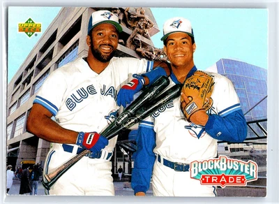 JOE CARTER ROBERTO ALOMAR 1993 Upper Deck BlockBuster Trade Blue Jays Card #42 - Image 1 of 2