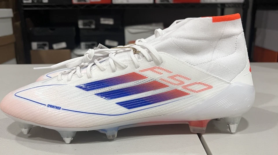 Adidas F50 Elite Mid SG Soccer Cleats White ADV Pack IH3152 Women’s 13 Men’s 12 - Image 1 of 4