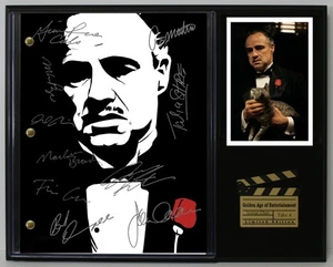 The Godfather Reproduction Signed Movie Script Wood Plaque Display  - Picture 1 of 8