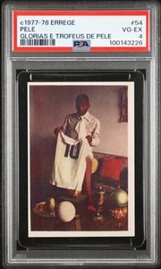 1977 Pele Errege Glorias E Trofeus de Pele #54 PSA 4 VG-EX Rare, POP 1, 1 Higher - Picture 1 of 2