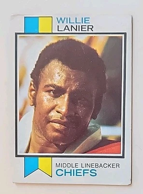 1973 Topps Football Card 410 Willie Lanier Kansas City Chiefs  - Image 1 of 2