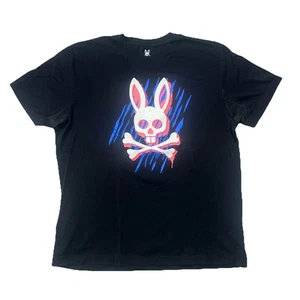 Psycho Bunny Pima Baumwolle schwarz Grafik T-Shirt Größe 6 - Bild 1 von 7