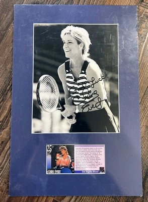 Autógrafo facsímil de Chris Evert 11x16 con tarjeta de tenis de Los Angeles Times - Sellado Foto 1 de 2