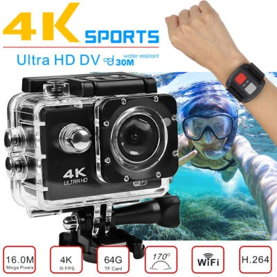 HD 4K Action Kamera WiFi Sports Camera Unterwasser Kamera Outdoor Mini Camcorder - Bild 1 von 4