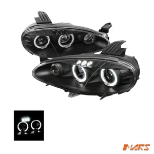 Black LED Angel Eye Projector Head Lights for MAZDA MX-5 NB Series 2 2001-2005 - Picture 1 of 8