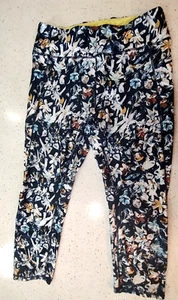 Women's PBX Pro Cropped Tights with side Pockets Floral XL - Picture 1 of 5