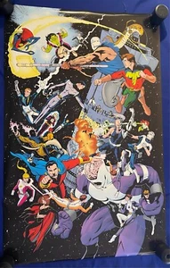 vintage 1997 DC COMIC Legion of Super-Heroes POSTER Immonen/Farmer ART 22x34in - Picture 1 of 3