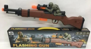 Pistolas de asalto militares del ejército para niños rifle luces intermitentes sonido vibración pistola - Imagen 1 de 1