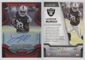2016 Certified Mirror Signatures Red /60 Latavius Murray #M-LMY Auto