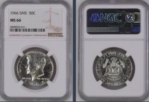 1966 SMS Kennedy Half Dollar - NGC MS66 - Picture 1 of 1
