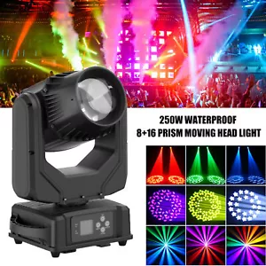 250W Prism Waterproof LED Moving Head Light RGBW Gobo Stage Beam Light Halloween - Picture 1 of 12