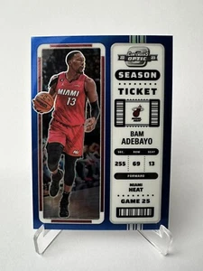 2022-23 Panini Basketball Contenders Optic Bam Adebayo 51/99 Blue Silver Prizm - Bild 1 von 2