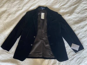 Polo Ralph Lauren Size18 Black Velvet Long Sleeve Blazer Dress Jacket - Picture 1 of 10