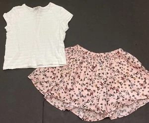 Girl's Forever 21 & Gap Outfit Size 8 - White Sweater w/Pink Deer Printed Skirt - Picture 1 of 7