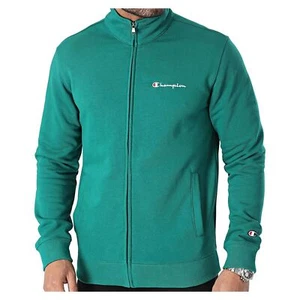 CHAMPION Sudadera Hombre Algodón Sudadera Fullzip Art. 219840 - Azul Y Verde - Imagen 1 de 10