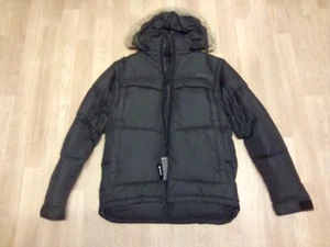 Hurley Manhattan Down Jacket Coat Faux Fur Hooded BNWT Size Large Black Parka - Picture 1 of 8