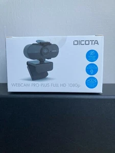 Dicota Pro Webcam 1080P Full HD + Privacy Cover High Definition Web Cam Black - Picture 1 of 2