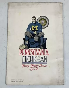 1913 Michigan vs Pennsylvania Football Program - Picture 1 of 13