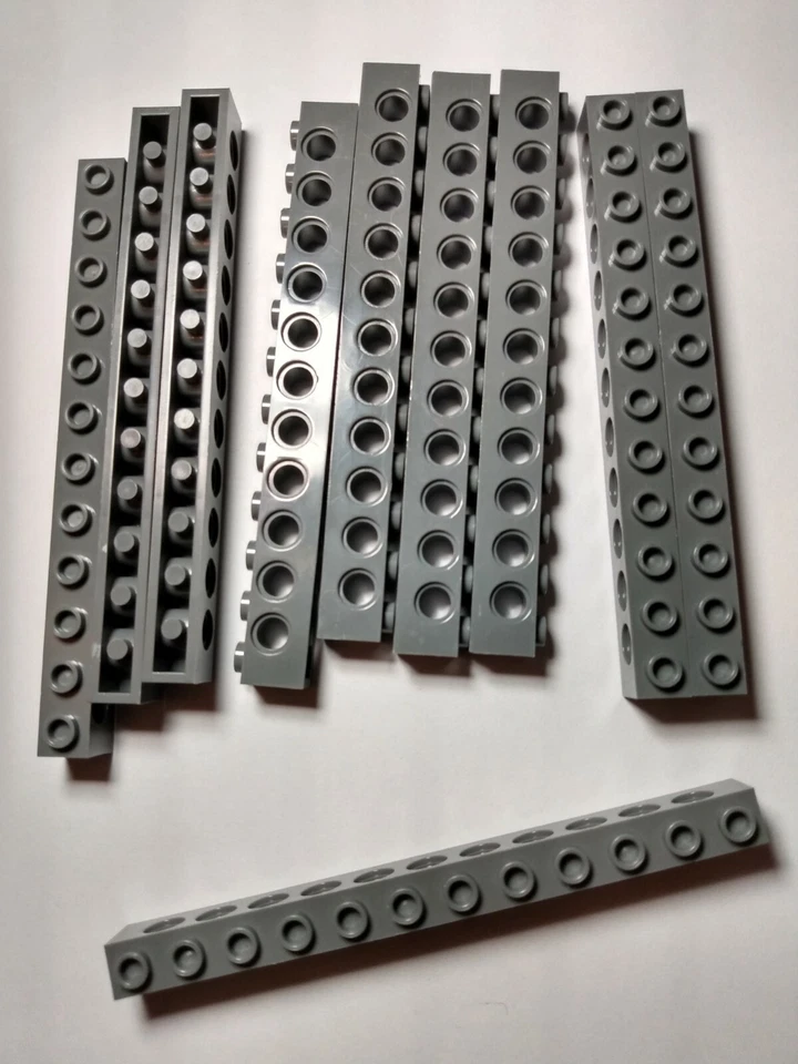 Nuevo ladrillo técnico gris azulado oscuro 1x12 #3895 — 10 piezas — personalizado y compatible Foto 1 de 1