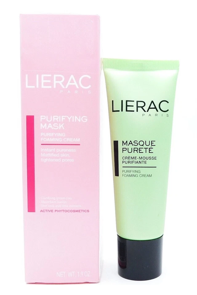Lierac PURIFYING MASK Foaming Cream, Exfoliating, Size 1.9 oz, New In Box - Image 1 of 1