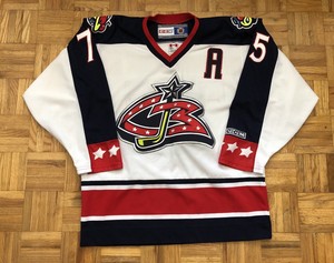 custom blue jackets jersey