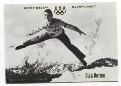 Dick Button Signed 1996 Upper Deck Olympics Autographed Card #73 - Image 1 of 2