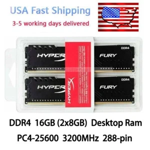 HYPERX 16GB (2x8GB) DDR4 Memory Kit 3200 HX432C16FB3K2/16 288pin Desktop DIMM US - Picture 1 of 7