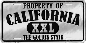 Blechschild USA PROPERTY OF CALIFORNIA - 30 x 15 cm - Bild 1 von 1