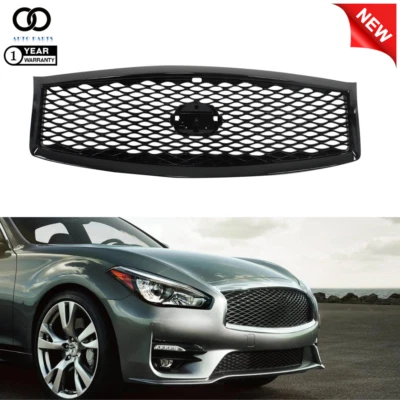 Parrilla superior delantera con opción de cámara panal para Infiniti Q70 Q70L 2015-18 2019 Foto 1 de 4