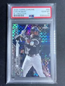 2020 Topps Chrome Xfractor Luis Robert ROOKIE RC #60 PSA 10 GEM OTTIME CONDIZIONI - Foto 1 di 2
